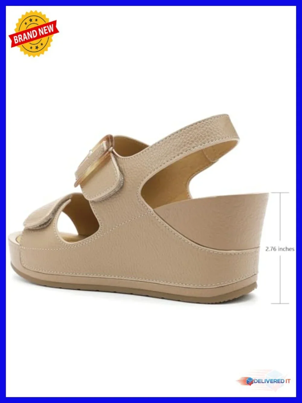 Womens High Platform Wedge Sandals Dressy Comfortable Lightweight Open Toe 2.76